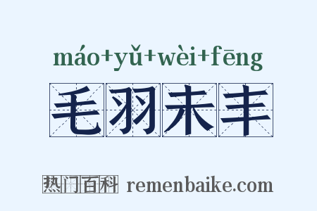毛羽未丰是什么意思的图片
